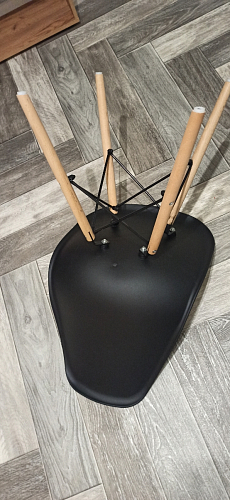 Пластиковый стул Eames PC-015 серо-голубой / дерево фото покупателя 67