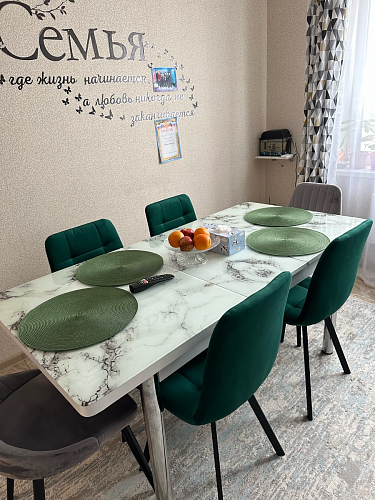 Стул на металлокаркасе Чилли синяя ткань / белый фото покупателя 308