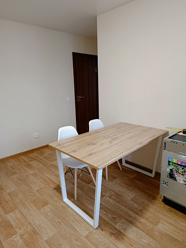 Деревянный стол Лота Лофт 120х75 белый матовый / дуб крафт золотой фото покупателя 521