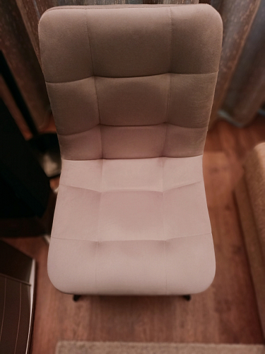 Стул на металлокаркасе Чилли К светло-серый велюр / черный каркас фото покупателя 832