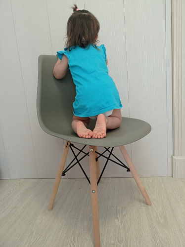 Пластиковый стул Eames PC-015 серо-голубой / дерево фото покупателя 346