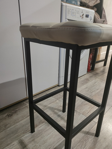 Барный стул Лофт ткань канди грей / черный матовый фото покупателя 119