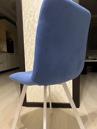 Стул на металлокаркасе Чилли К светло-серый велюр / черный каркас фото покупателя 25