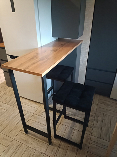 Барная стойка Дилан Лофт 120х60х90 бетон фото покупателя 86