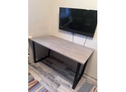 Деревянный стол Лота Лофт 120(160)х75 черный матовый / бетон светлый фото покупателя 681