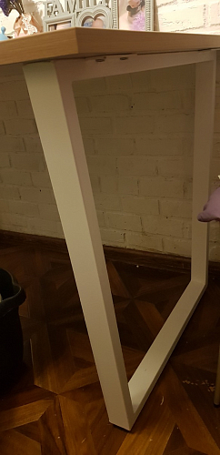 Деревянный стол Лота Лофт 120х75 белый матовый / дуб крафт золотой фото покупателя 116