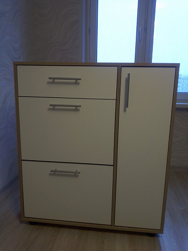 Обувница ТП-4 дуб сонома / белый  - Уцененный экземпляр фото покупателя 5