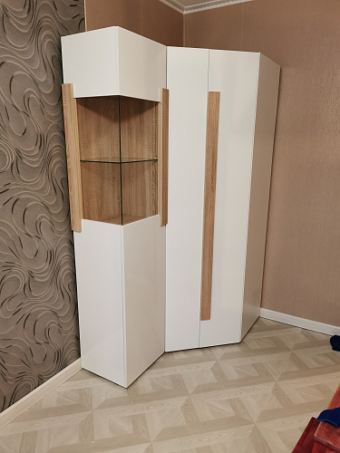 Шкаф угловой Римини 2025 дуб ватан / бетон чикаго фото покупателя 2