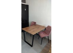 Стол Лота Лофт 140 25 мм черный матовый / бетон фото покупателя 551