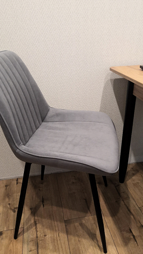 Стул на металлокаркасе Седа К латте / черный фото покупателя 118