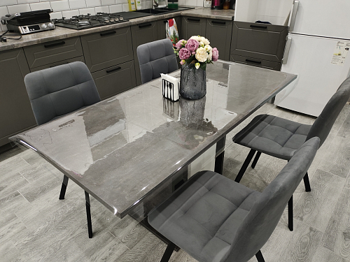 Стул на металлокаркасе Чилли зеленый / черный фото покупателя 1393