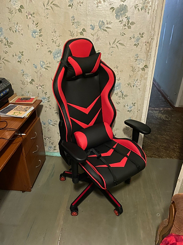 Компьютерное кресло Racer черное / голубое фото покупателя 110