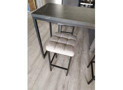 Барный стул Лофт кожзам темно-серый / черный матовый фото покупателя 280