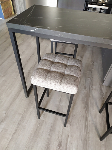 Барный стул Лофт микровелюр катания блэк / черный матовый фото покупателя 297