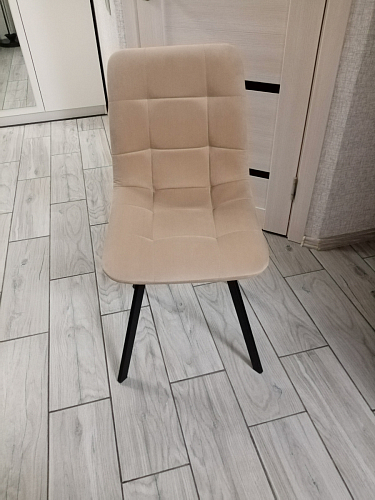 Стул на металлокаркасе Чилли К темно-серый (velutto 32) / черный фото покупателя 283