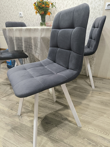 Стул на металлокаркасе Чилли К черный / зеленый фото покупателя 385