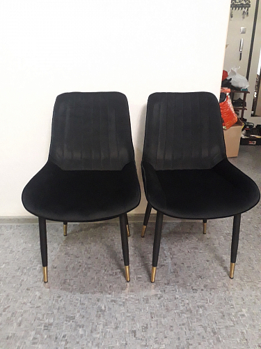 Стул на металлокаркасе Seda 1 latte / black / gold фото покупателя 32