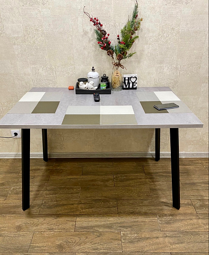 Стол Тринити Лофт 120 32 мм дуб галифакс табако / черный матовый фото покупателя 826