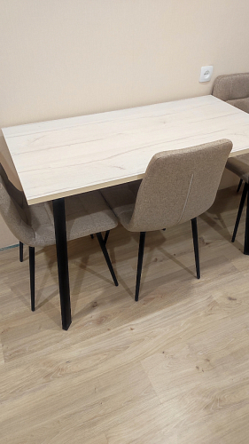 Стол Тринити Лофт 120 25 мм черный матовый / дуб делано темный фото покупателя 220