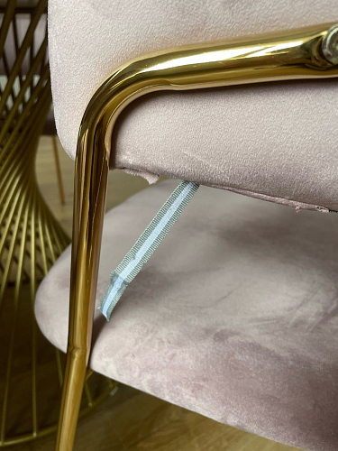 Стул на металлокаркасе Kamelia зеленый / золото фото покупателя 65