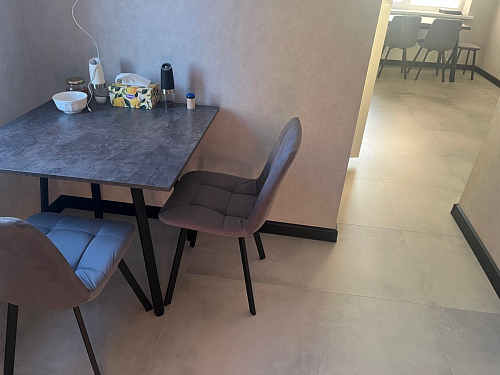 Стул на металлокаркасе Чилли синяя ткань / белый фото покупателя 497