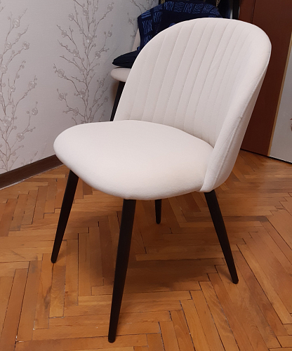 Стул на металлокаркасе Gabi 1 beige / black фото покупателя 881