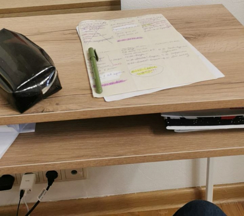 Письменный стол Лео Лофт дуб делано темный / белый матовый фото покупателя 35