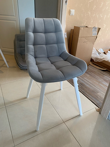 Стул на металлокаркасе Челси бежевый / черный фото покупателя 162