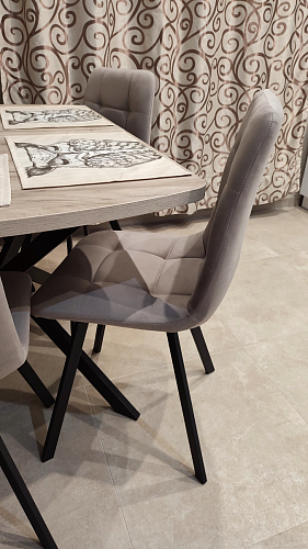 Стул на металлокаркасе Чилли черный / зеленый фото покупателя 1471