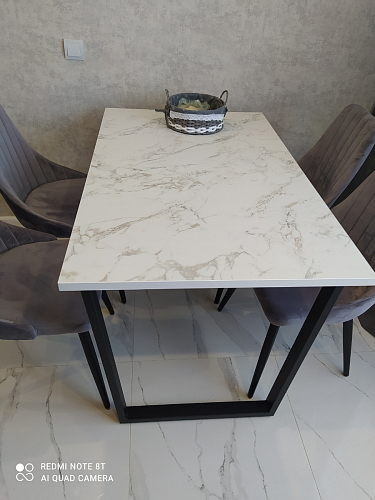 Стол Лота Лофт 120 32 мм бетон / черный матовый фото покупателя 341