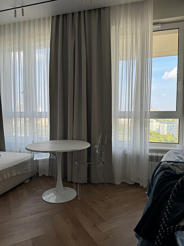 Стол Тулип 90х73 дуб вотан / белый  - Уцененный экземпляр фото покупателя 7