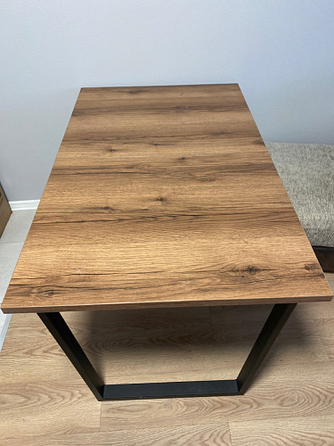 Деревянный стол Лота Лофт 140х80 черный матовый / бетон светлый фото покупателя 307