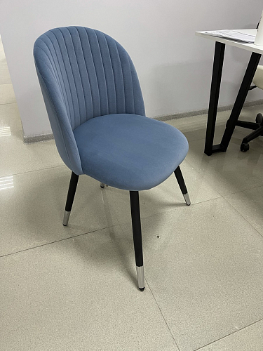 Стул на металлокаркасе Gabi 1 line light blue / black фото покупателя 162