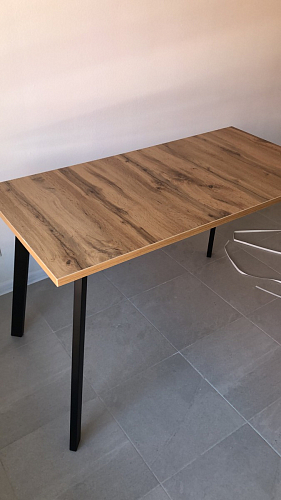 Стол Тринити Лофт 120 32 мм дуб галифакс табако / черный матовый фото покупателя 871