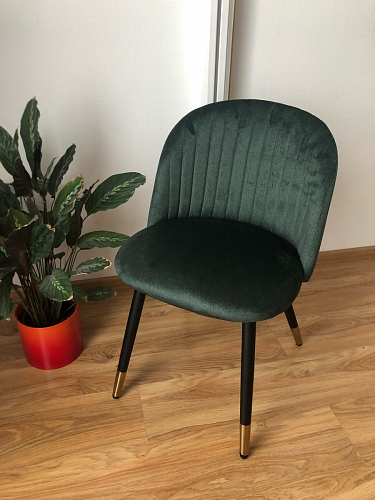 Стул на металлокаркасе Gabi 1 light purple / black / gold фото покупателя 330