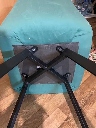 Стул на металлокаркасе Чилли К черный / зеленый фото покупателя 187