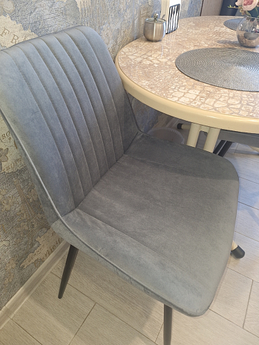 Стул на металлокаркасе Седа К латте / черный фото покупателя 64