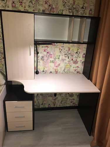 Компьютерный стол КСТ-16 левый дуб сонома / белый фото покупателя 145