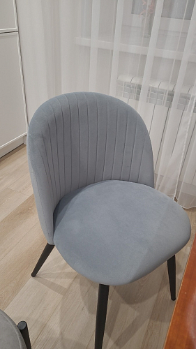 Стул на металлокаркасе Gabi dark beige / black / silver фото покупателя 839