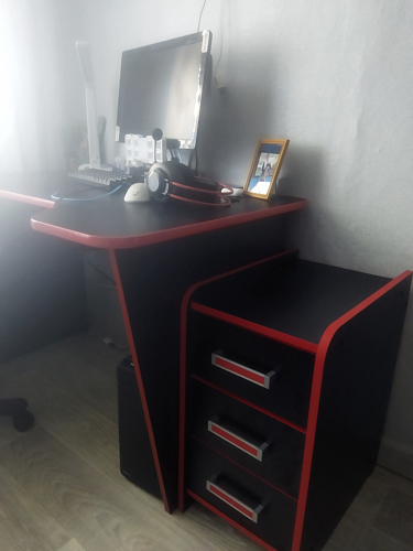 Тумба Ханна черная / красная  - Уцененный экземпляр фото покупателя 48