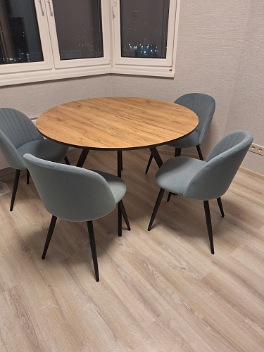 Стул на металлокаркасе Gabi latte / gold / black фото покупателя 629