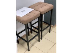 Барный стул Лофт кожзам темно-серый / черный матовый фото покупателя 190