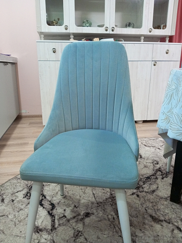 Стул на металлокаркасе Kora light blue / white фото покупателя 392