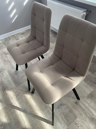 Стул на металлокаркасе Чилли черный / голубой фото покупателя 1434