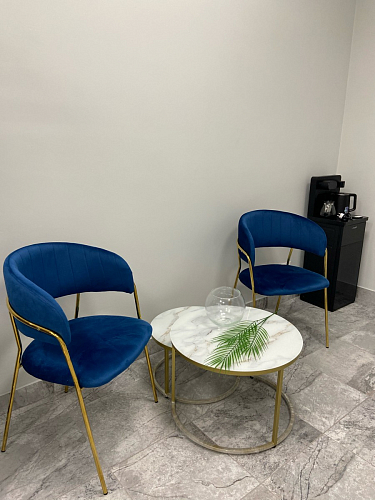 Стул на металлокаркасе Kamelia green / gold фото покупателя 57