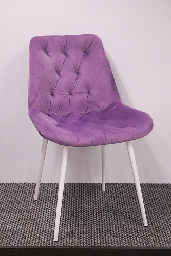 Стул на металлокаркасе Гояр confetti green / белый глянец из шоурума 4