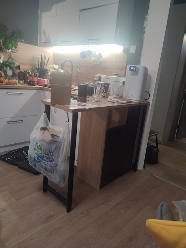 Барная стойка Дилан Лофт 120х40х90 бетон светлый фото покупателя 197