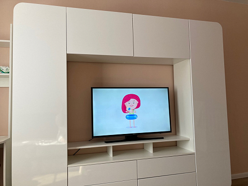 Готовая гостиная Румба белый / белый глянец  - Уцененный экземпляр фото покупателя 28