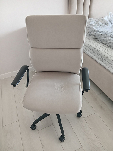 Компьютерное кресло Benefit/Бенефит флок серый 29 фото покупателя 10