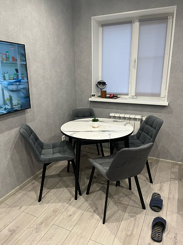 Стул на металлокаркасе Челси К бирюзовый / черный фото покупателя 16